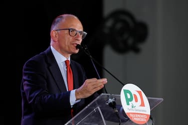 The secretary of the Democratic Party, Enrico Letta during the opening demonstration of the election campaign of the Roman PD in Piazza Sant'Apostoli in Rome, 6 September 2022. Italy will hold an early election on 25 September following the resignation of Prime Minister Mario Draghi ANSA/FABIO FRUSTACI