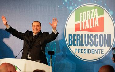 Il Presidente Silvio Berlusconi durante la seconda giornata della convention di Forza Italia "l'Italia del futuro" svoltasi a Napoli, alla Mostra d'oltremare il 21 maggio 2022.