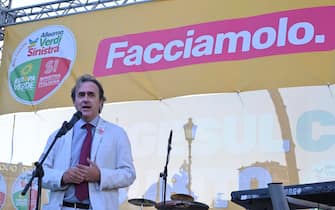 Angelo Bonelli nel corso della chiusura della campagna elettorale di Verdi e Sinistra Italiana a Roma, 22 settembre 2022.   ANSA/MAURIZIO BRAMBATTI