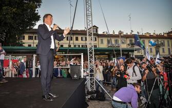 Evento di chiusura della campagna elettorale  di Matteo Renzi in piazza 24 Maggio, Milano 22 Settembre 2020ANSA/MATTEO CORNER