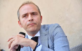 Luca Pirondini durante la conferenza stampa per parlare del risultato delle elezioni comunali genovesi. 13 giugno 2017 a Genova. ANSA/LUCA ZENNARO