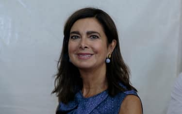 Laura Boldrini attended the Pisa regional Festa dell'unitÃ , on September 4, 2022. The leader of the Democratic Party attended the closing day of the regional democratic party of Festa dell'UnitÃ , which this year was celebrated in Riglione, Pisa during the campaign for the 2022 Italian general election on the 25 September. (Photo by Enrico Mattia Del Punta/NurPhoto via Getty Images)