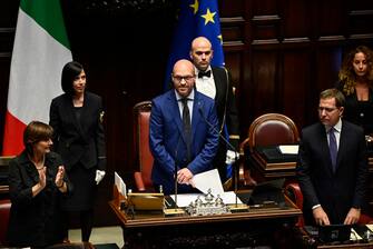 Lorenzo Fontana of Lega, the new Speaker of the Italian Chamber of Deputies during the XIX legislature in Rome, Italy, 14 October 2022. ANSA/RICCARDO ANTIMIANI