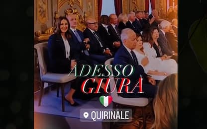 Bernini pubblica sui social video del giuramento sulle note di Ambra
