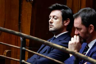 Andrea Giambruno at the Chamber of Deputies for a confidence vote on his new government in Rome, Italy, 25 October 2022. ANSA/FABIO FRUSTACI