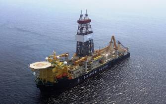La nave per prospezioni petrolifere Saipem 12000, in una foto diffusa dall'uffcio stampa, 24 settembre 2019. ANSA/SAIPEM UFFICIO STAMPA

++ HO - NO SALES, EDITORIAL USE ONLY ++ 
