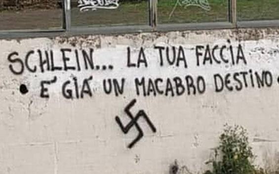 Viterbo, written with swastika against Elly Schlein.  Meloni: “Shameful and unworthy act”