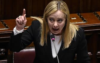 Italian Prime Minister, Giorgia Meloni, during a Question Time at the Chamber of Deputies, Rome, Italy, 15 March 2023. ANSA/RICCARDO ANTIMIANI