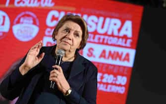 The candidate of the center-left to the presidency of the Sicily Region, Caterina Chinnici, during a campaign rally, in Palermo, Italy, 22 September 2022. Sunday, September 25 will be held in Italy parliamentary elections. ANSA / Igor Petyx