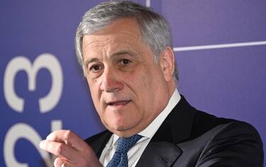 Italy’s Minister for Foreign Affairs, Antonio Tajani,as he delivers a speech on occasion of his participation to “The State of the Union. Building Europe in times of uncertainty” event in Florence, 4 May 2023. ANSA/CLAUDIO PERI