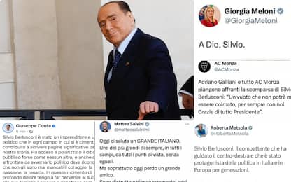 Silvio Berlusconi, l'annuncio e le reazioni alla morte