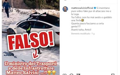 Tesla bloccata dal ghiaccio, Salvini risponde al video sul suo sosia