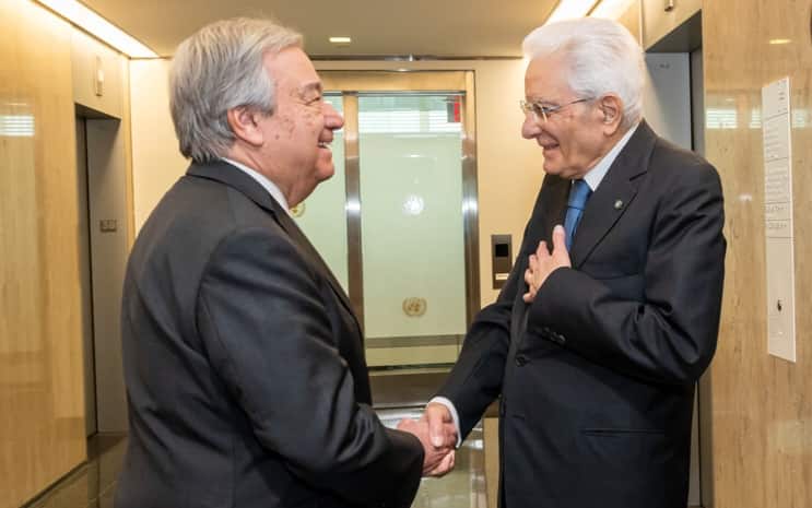 Antonio Guterres e Sergio Mattarella