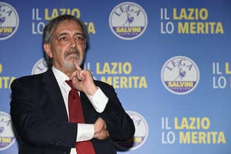 Francesco Rocca, candidato della Lega alla presidenza della Regione Lazio. Roma, 16 gennaio 2023. ANSA/CLAUDIO PERI 