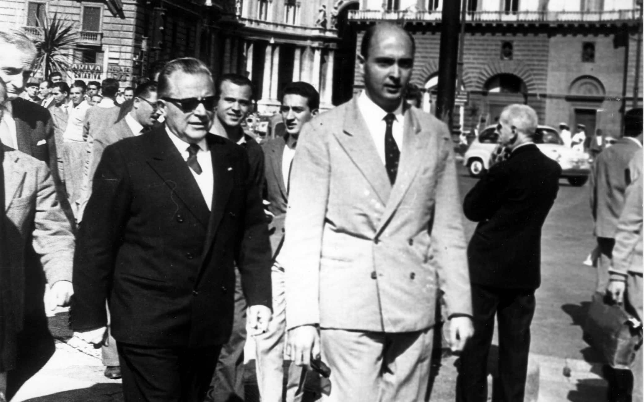 Napolitano con Palmiro Togliatti a Napoli nel 1953