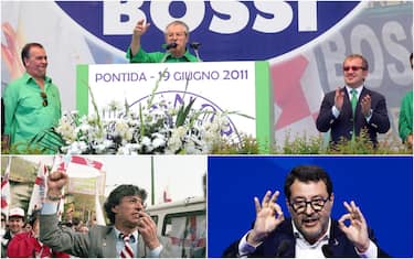 La Lega compie 40 anni, la storia del partito da Bossi a Salvini. FOTO