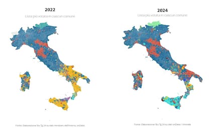 Europee 2024, chi ha vinto in ogni comune? La mappa del voto