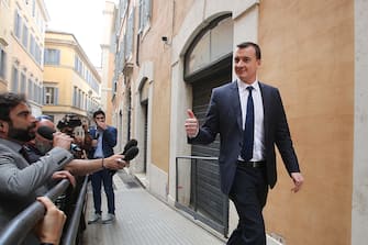 Rocco Casalino arriva alla sede dei gruppi parlamentari in via del Vicario a Roma, 22 maggio 2018. Vincenzo Tersigni/ANSA