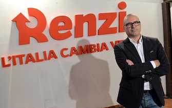 Il coordinatore del comitato per le primarie di Matteo Renzi, Stefano Bonaccini, durante l'inaugurazione della sede del comitato a Roma, 29 ottobre 2013.     ANSA / ETTORE FERRARI