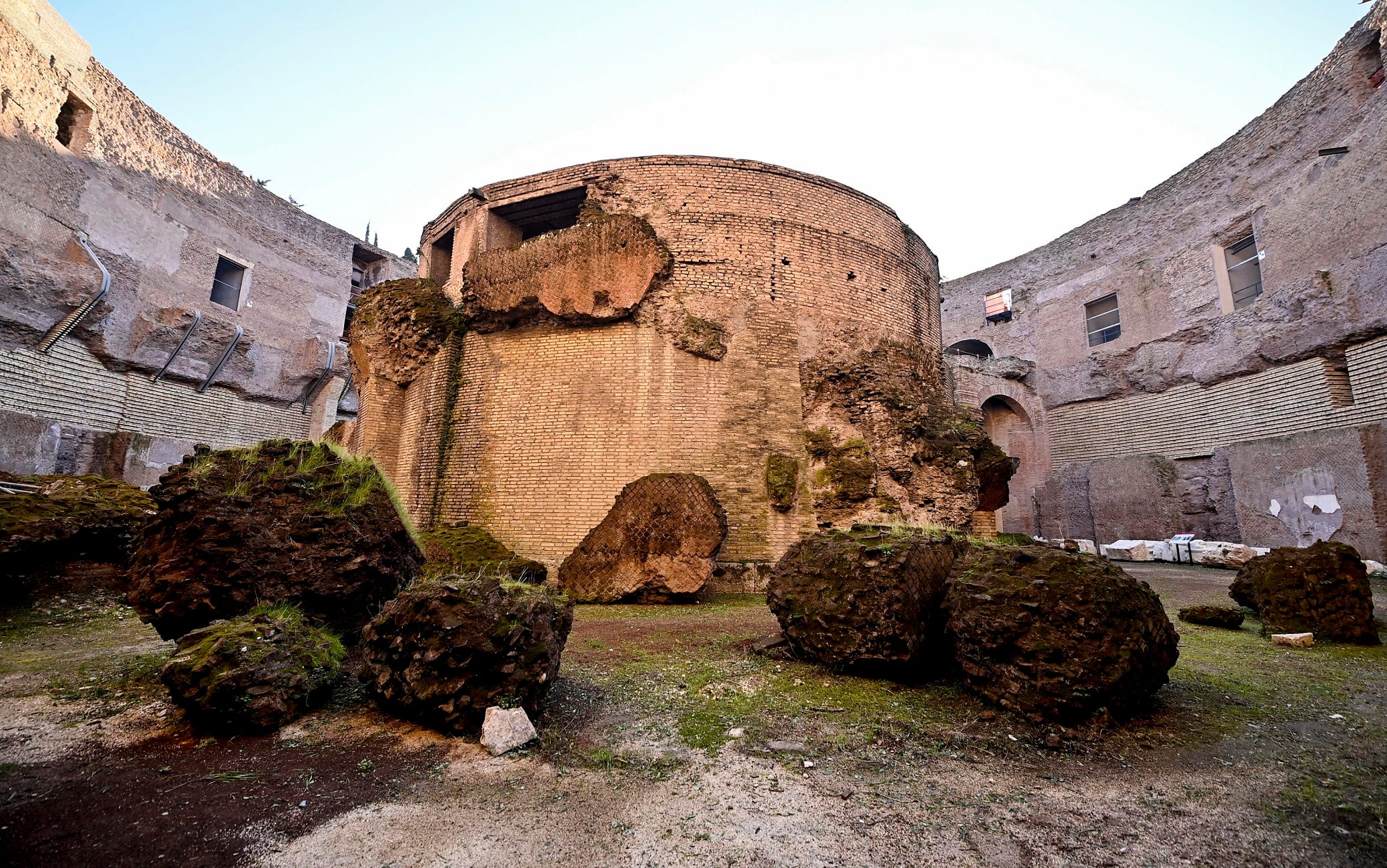 The Mausoleum of Augustus, a very large circular tomb, that will reopen to the public in the spring of 2021 after a conservative restoration project started in 2016, Rome, Italy, 18 December 2020. ANSA/RICCARDO ANTIMIANI