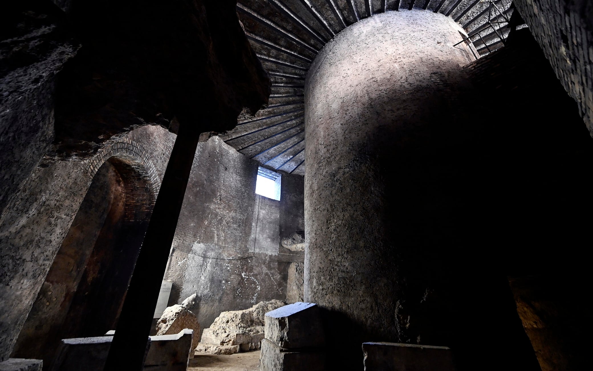 The Mausoleum of Augustus, a very large circular tomb, that will reopen to the public in the spring of 2021 after a conservative restoration project started in 2016, Rome, Italy, 18 December 2020. ANSA/RICCARDO ANTIMIANI