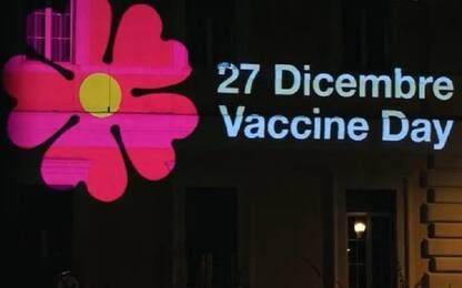 Covid Roma, allo Spallanzani animazione luminosa per Vaccine Day VIDEO