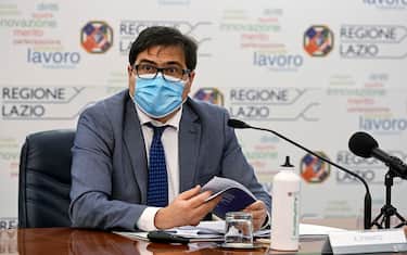 Antonio DÕAmato, assessore alla Sanit  della Regione Lazio, durante la conferenza stampa sulla situazione sanitaria nel Lazio, Roma, 28 novembre 2020. ANSA/RICCARDO ANTIMIANI