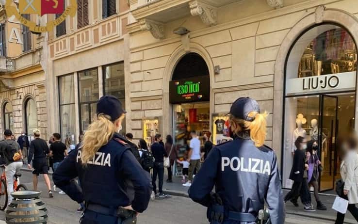 I controlli delle forze dell'ordine in centro a Roma