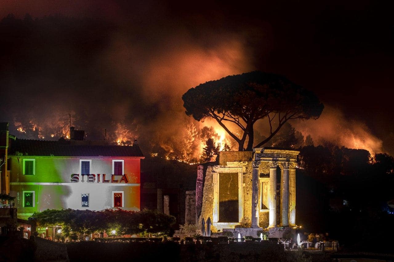 L'incendio a Tivoli