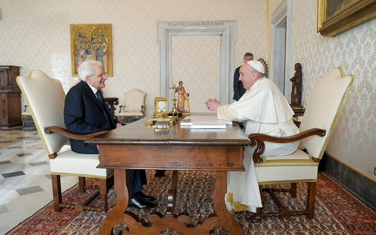 Papa Francesco riceve Sergio Mattarella in Vaticano