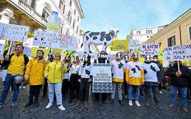 La manifestazione della Coldiretti a Roma, 17 febbraio 2022.  ANSA/ETTORE FERRARI