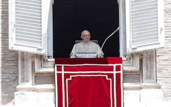 Pope Francis during the Angelus prayer in St. Peter's Square, Vatican City, 3 July 2022. ANSA/GIUSEPPE LAMI