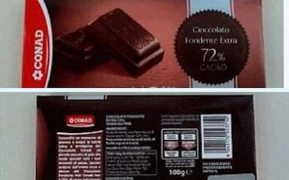 Ritirato cioccolato a marchio Conad: presenti frammenti di plastica