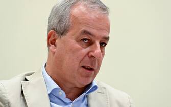 Franco Locatelli, presidente del Consiglio Superiore di Sanità, durante la presentazione dei risultati dell'indagine di sieroprevalenza su SARS-COV-2 al Ministero della Salute, Roma, 3 agosto 2020. ANSA/RICCARDO ANTIMIANI
