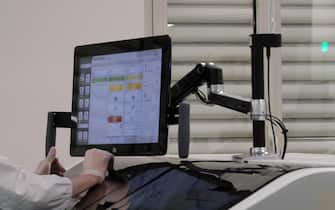 test sierologici per il coronovirus nel laboratorio d'analisi all'ospedale Poliambulanza, Brescia 20  aprile 2020 Brescia.Ansa Filippo Venezia