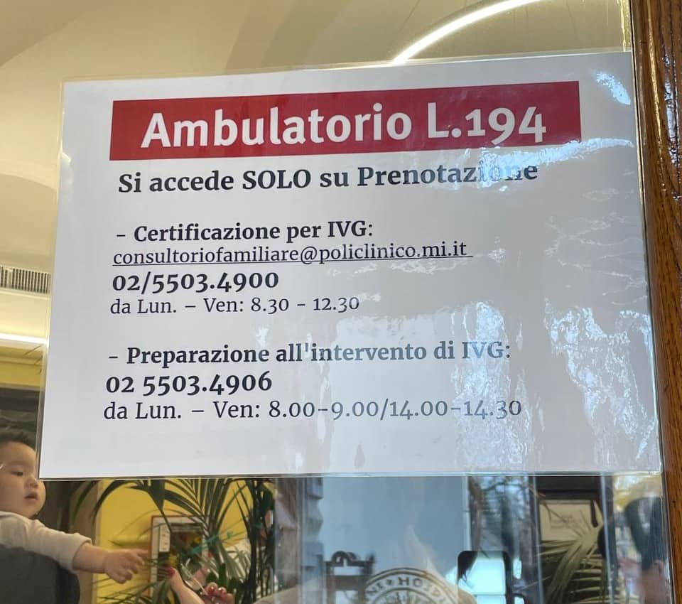Il consultorio del Policlinico di Milano.