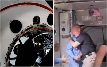 SpaceX, astronauti della Crew Dragon nella Iss: storico abbraccio