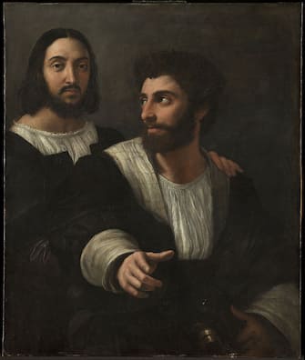 Self-Portrait with a Friend (Double Portrait), 1519. Found in the collection of the Louvre, Paris. (Photo by Fine Art Images/Heritage Images/Getty Images)