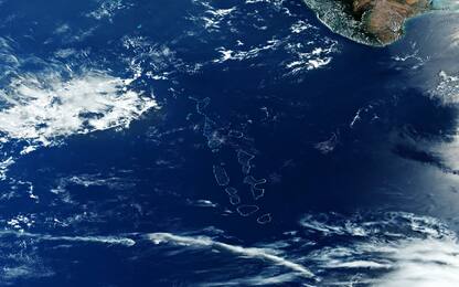 Tutte le isole che compongono le Maldive viste dai satelliti. FOTO