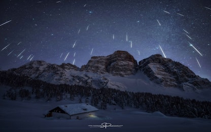 Nasa, le Geminidi sulle Dolomiti nella foto astronomica del giorno