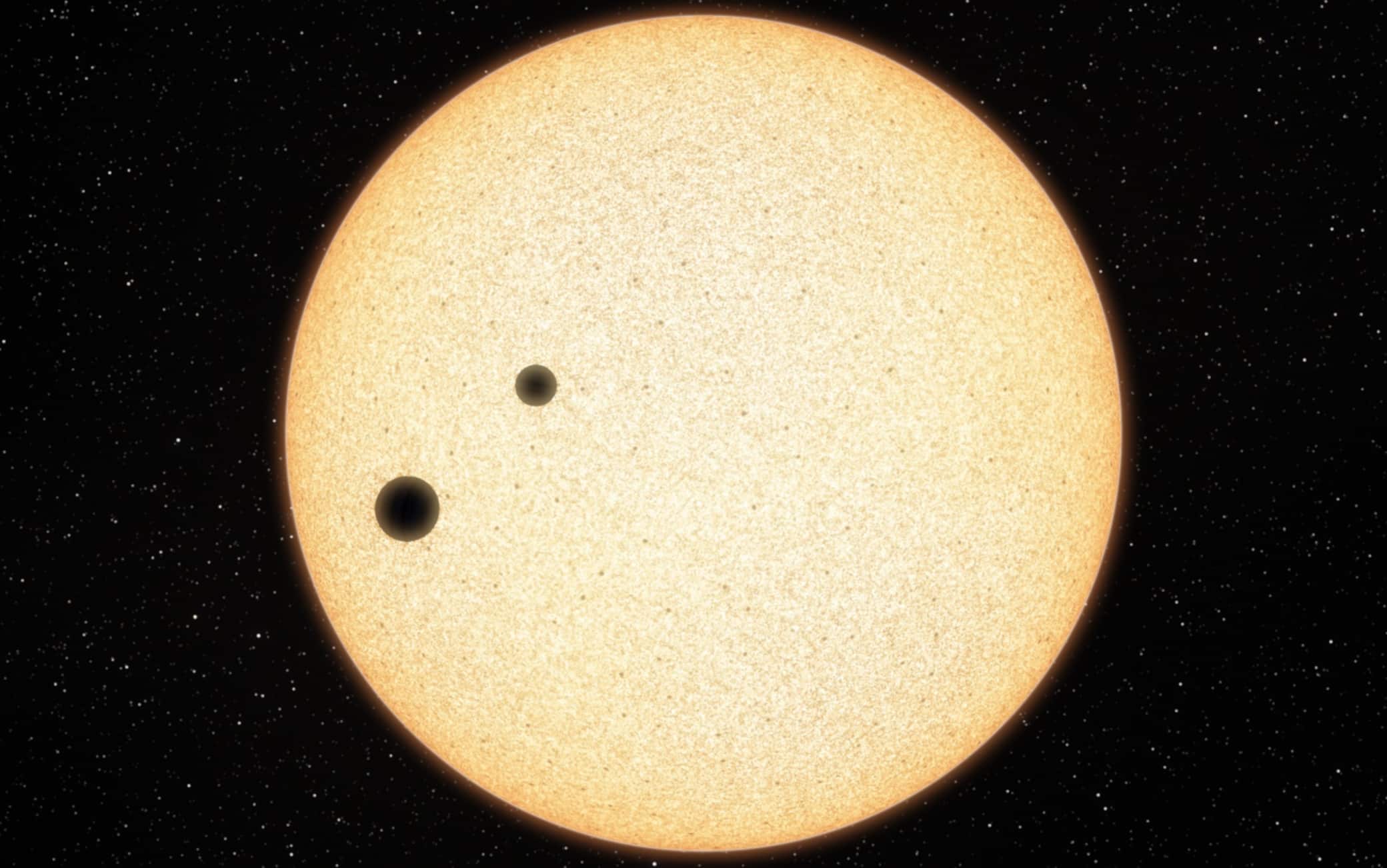 Rappresentazione artistica del sistema planetario Toi-942. Inaf