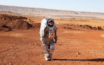 "Astronauta" durante la simulazione di una missione su Marte, in Israele