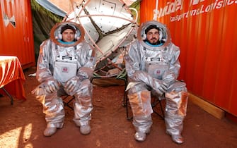 Some of the participants in the simulation of a mission to Mars, in Israel
