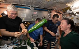 - Space, Space -20211029-International Space Station Crew Eats Tacos for Experiment
The crew of the International Space Station (ISS) tucked into space tacos on Friday (29 Oct) – complete with chillies grown on board. 
NASA Astronaut Megan McArthur reported: "Friday Feasting! After the harvest, we got to taste red and green chile.  Then we filled out surveys (got to have the data!).  Finally, I made my best space tacos yet:  fajita beef, rehydrated tomatoes & artichokes, and HATCH CHILE!”

-PICTURED: General View (International Space Station Crew Eats Tacos)
-PHOTO by: NASA/Cover Images/INSTARimages.com
-50839054.jpg

This is an editorial, rights-managed image. Please contact Instar Images LLC for licensing fee and rights information at sales@instarimages.com or call +1 212 414 0207 This image may not be published in any way that is, or might be deemed to be, defamatory, libelous, pornographic, or obscene. Please consult our sales department for any clarification needed prior to publication and use. Instar Images LLC reserves the right to pursue unauthorized users of this material. If you are in violation of our intellectual property rights or copyright you may be liable for damages, loss of income, any profits you derive from the unauthorized use of this material and, where appropriate, the cost of collection and/or any statutory damages awarded