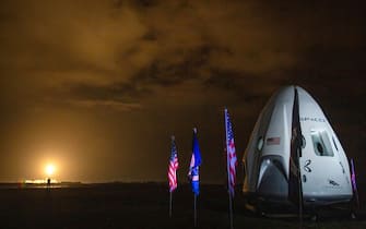 A moment of the launch of the Space X Crew Dragon 3, in Cape Canaveral