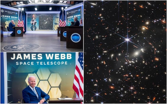 The first image taken by the James Webb telescope has been revealed.  Biden: “A historic day”