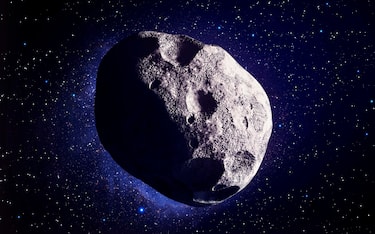 Asteroid, computer illustration.