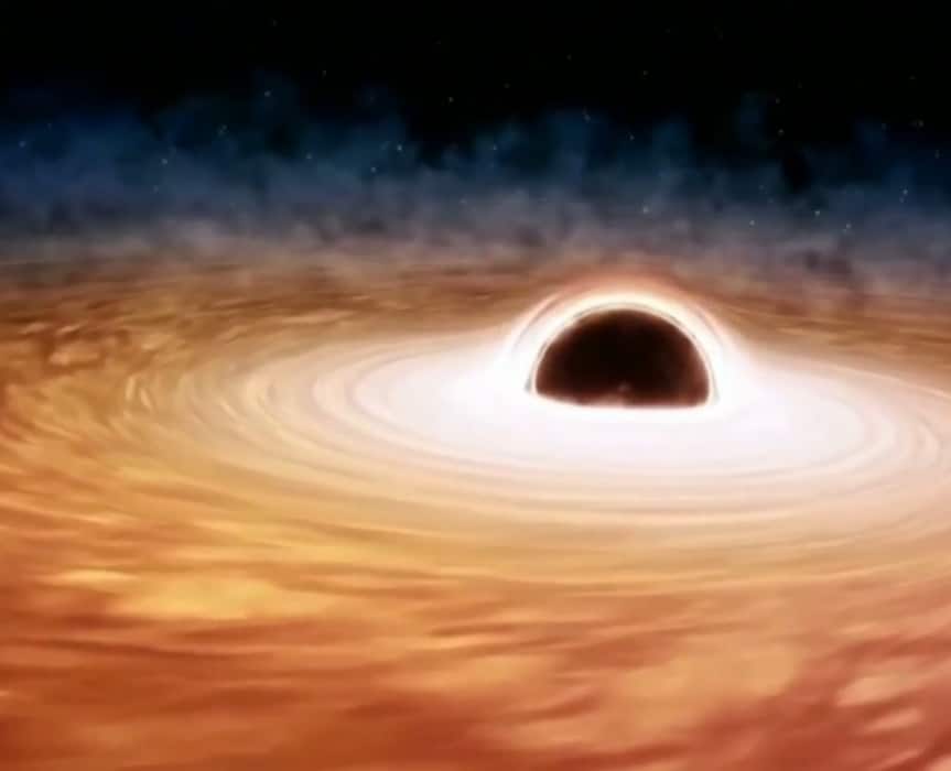 L'immagine grafica di un buco nero