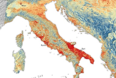 Caldo, rilevati oltre 47 gradi al suolo in Sicilia e Calabria