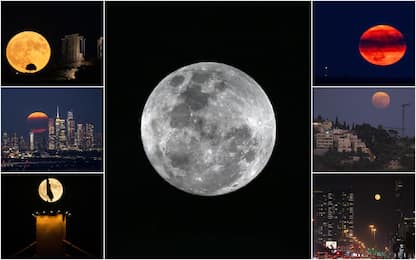 Superluna dello Storione, lo spettacolo nei cieli del mondo. FOTO
